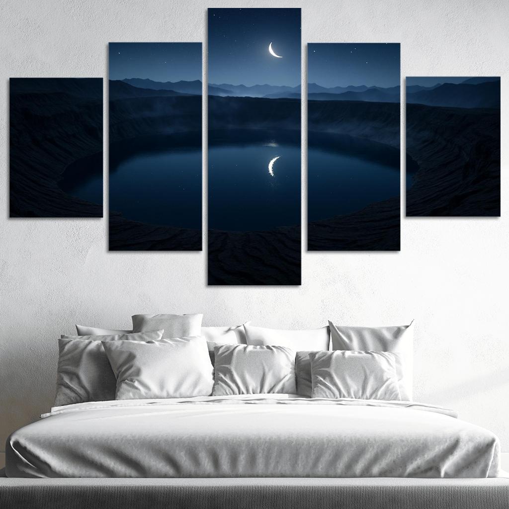 Moonlit Silence Above The Obsidian Caldera art trends