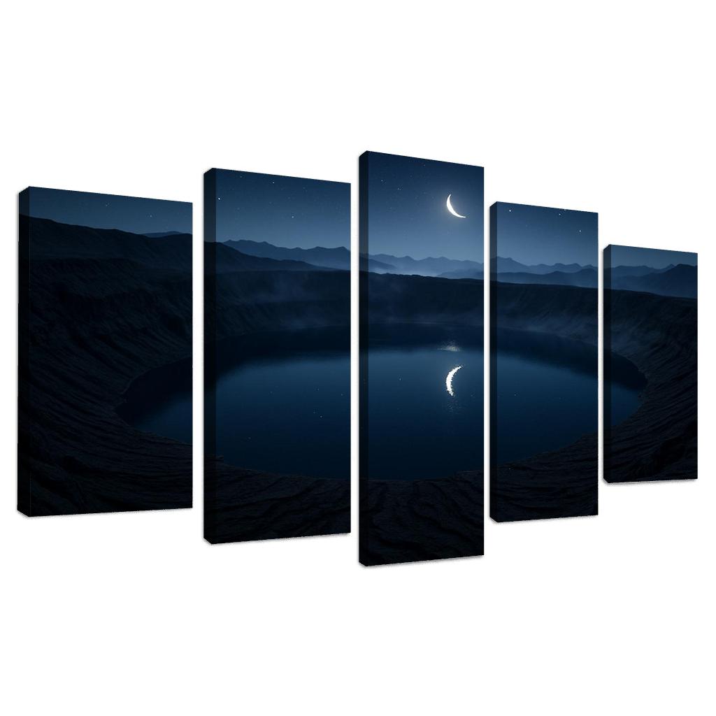 Moonlit Silence Above The Obsidian Caldera art trends