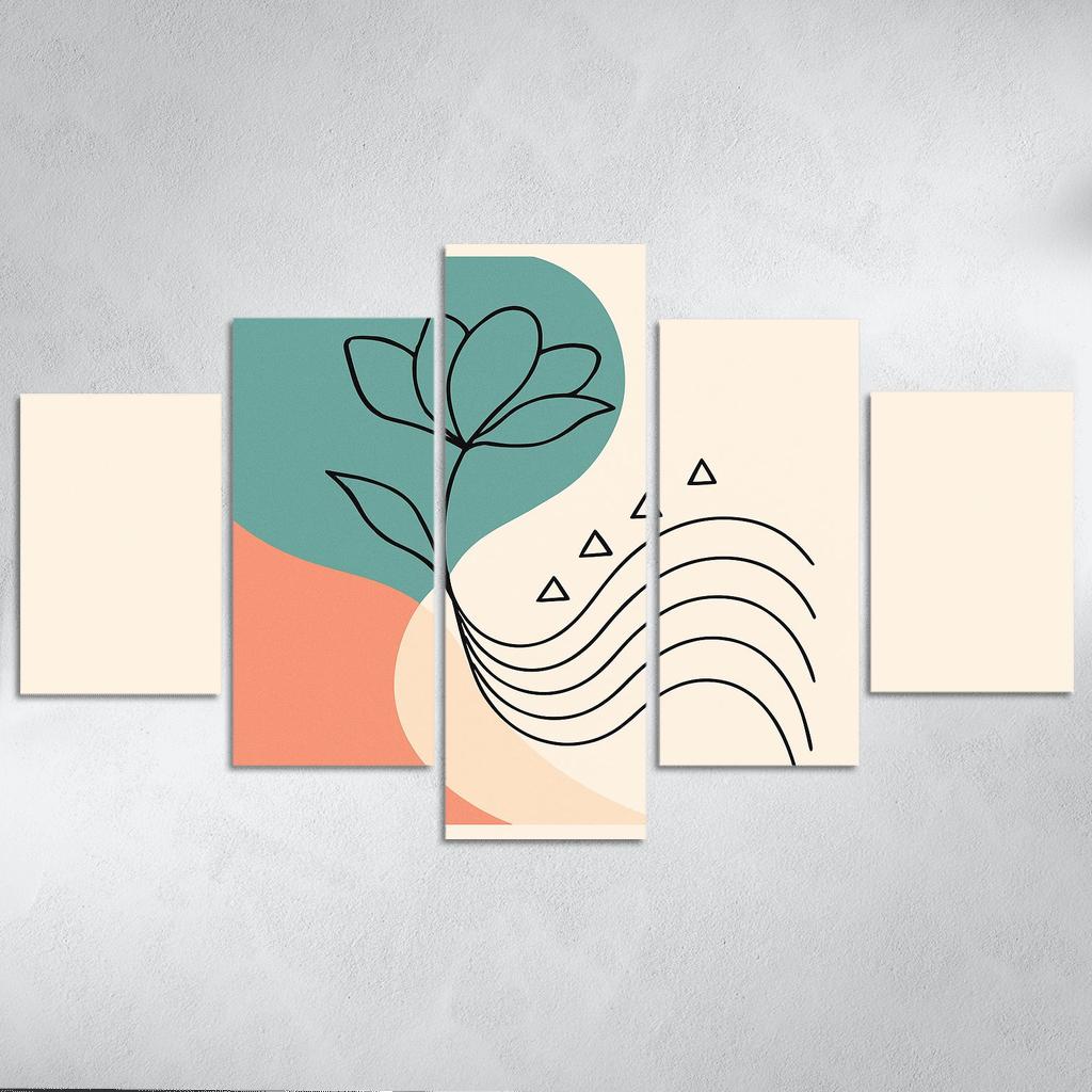 Tidal Geometry Bloom modern paintings frame