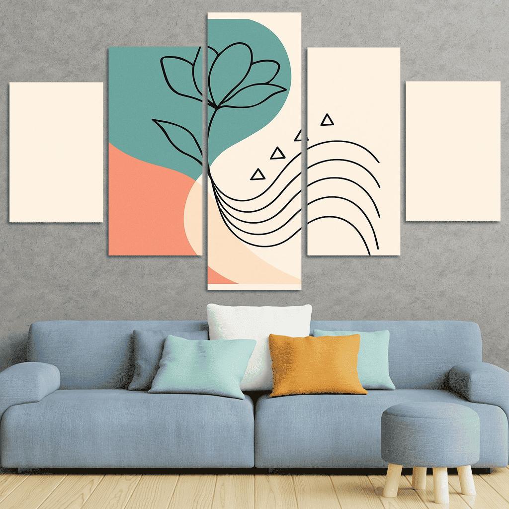 Tidal Geometry Bloom modern paintings frame