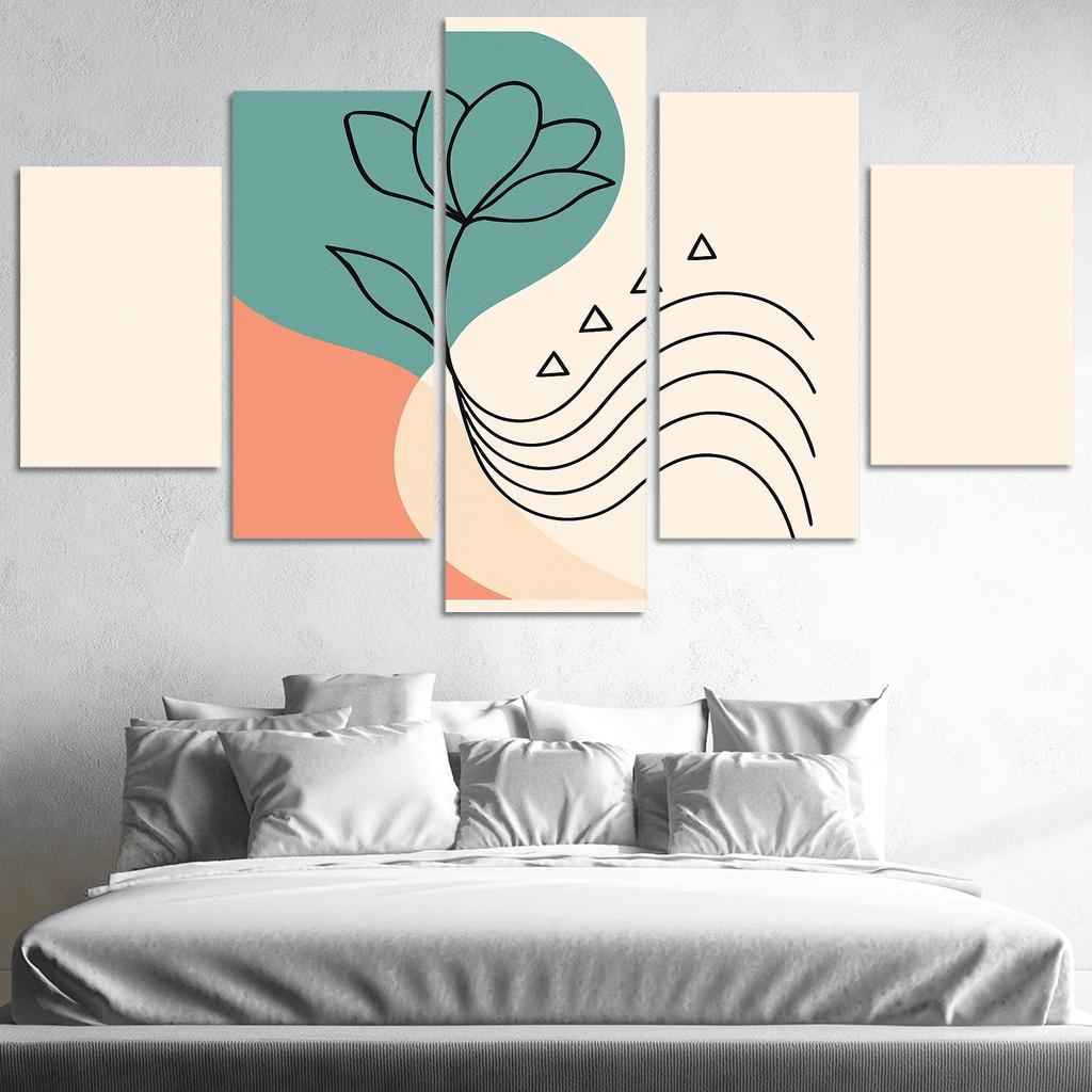 Tidal Geometry Bloom modern paintings frame