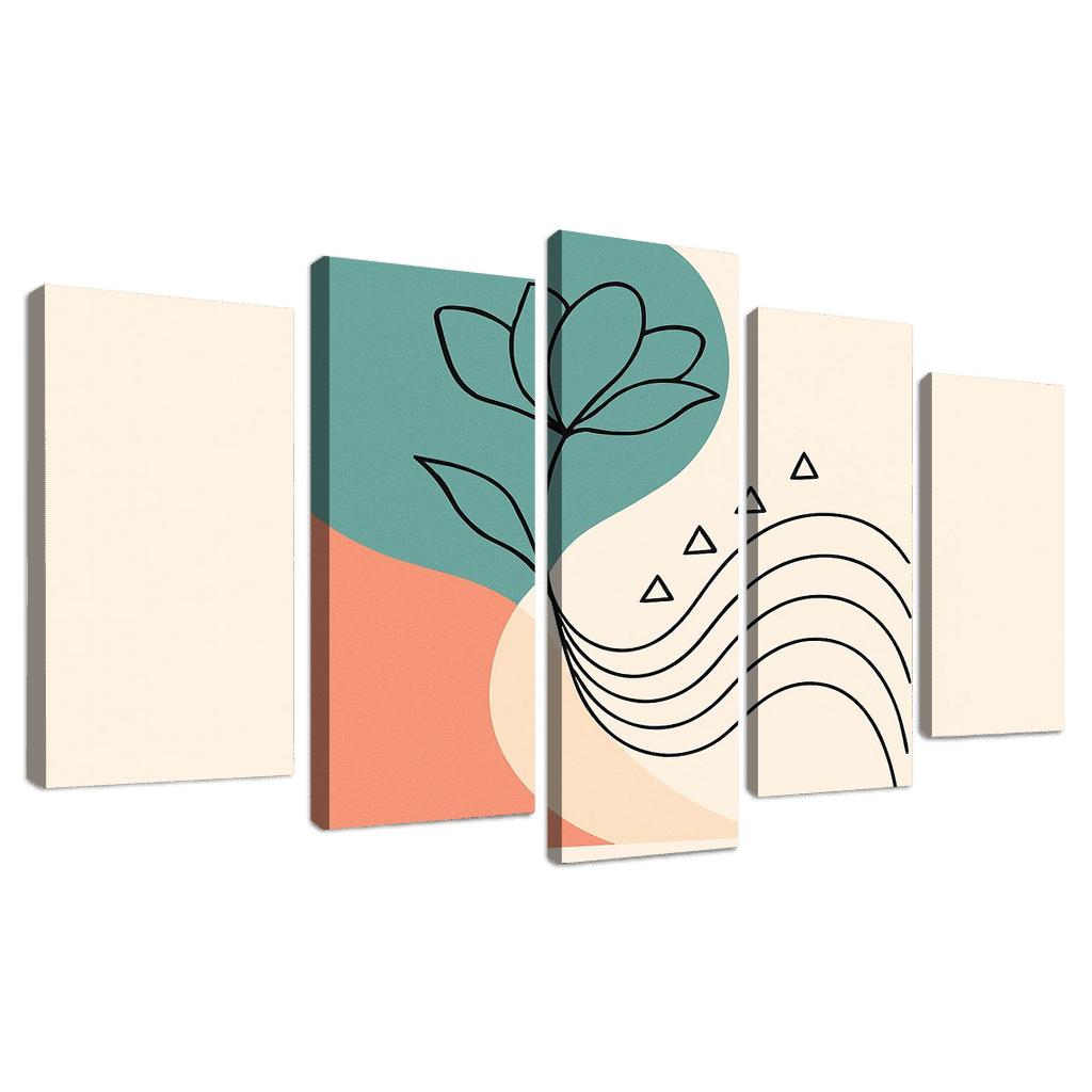 Tidal Geometry Bloom modern paintings frame