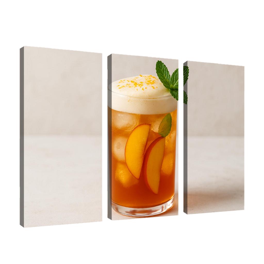 Smoky Peach Ginger Iced Rooibos With Citrus Foam abstract paintings frame