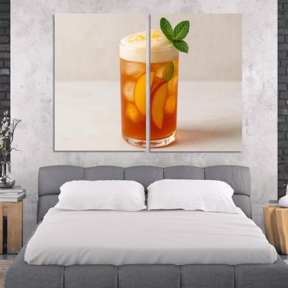 Smoky Peach Ginger Iced Rooibos With Citrus Foam abstract paintings frame