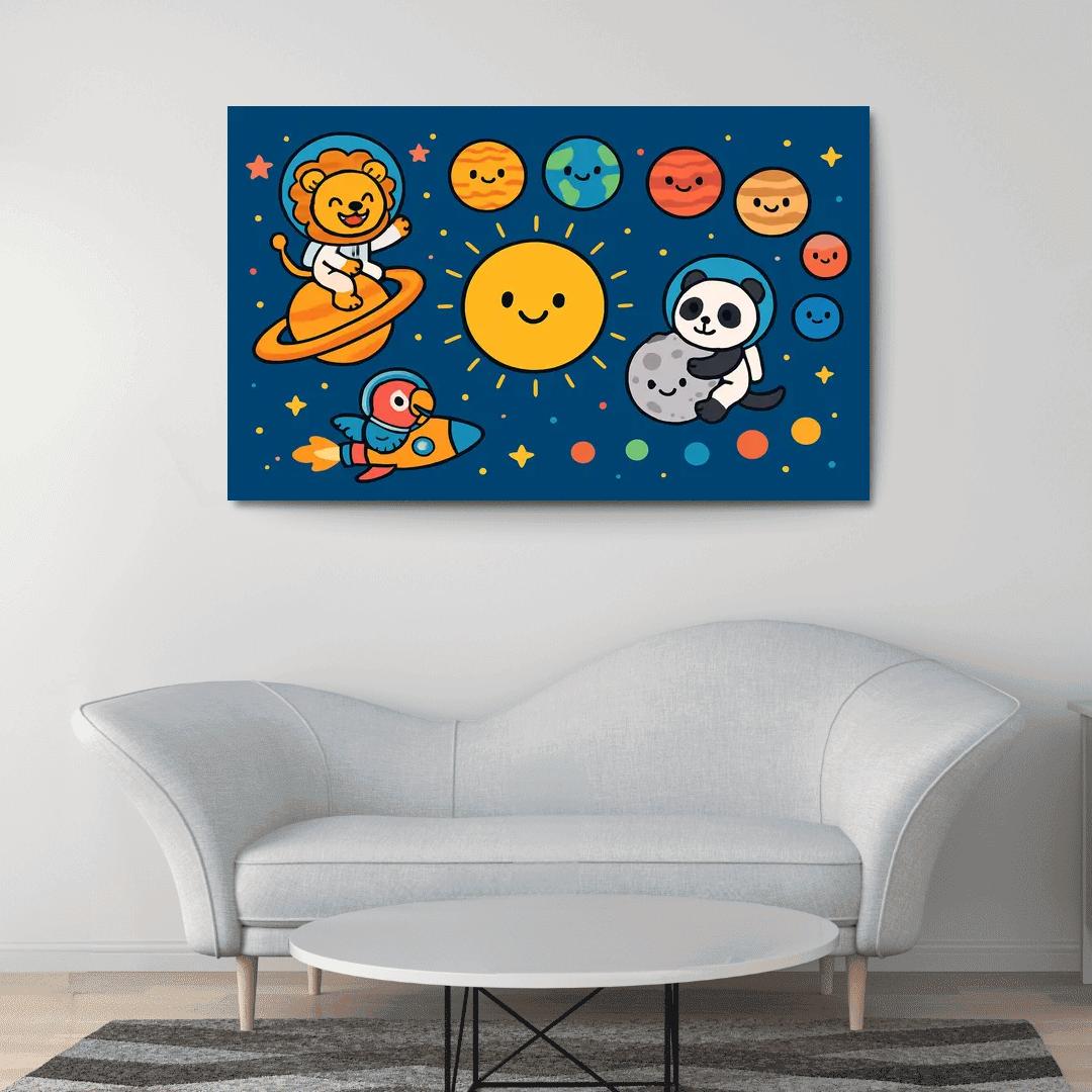 Solar System Safari Parade premium artwork frames