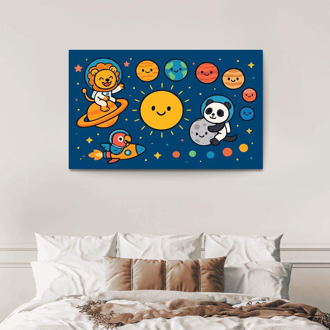 Solar System Safari Parade premium artwork frames