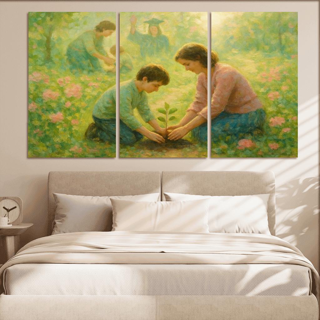 Garden Of Firsts And Goodbyes oil paintings frame