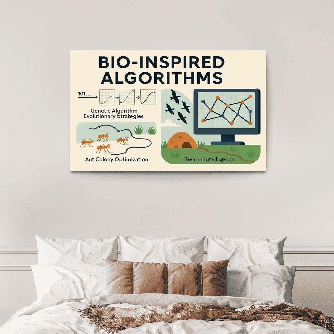 Bio Inspired Algorithms Designing With Evolution Swarms And Ant Colonies premium artwork frames