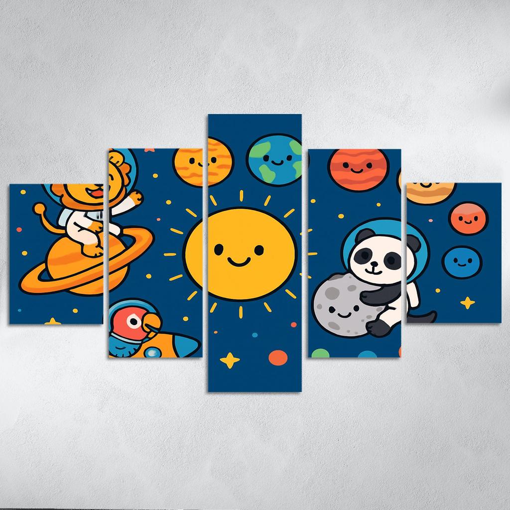 Solar System Safari Parade premium artwork frames
