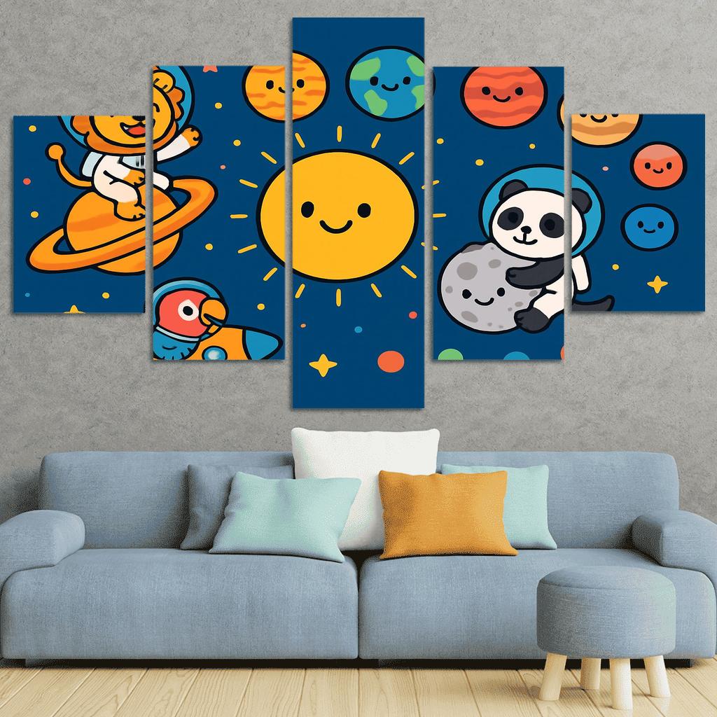 Solar System Safari Parade premium artwork frames