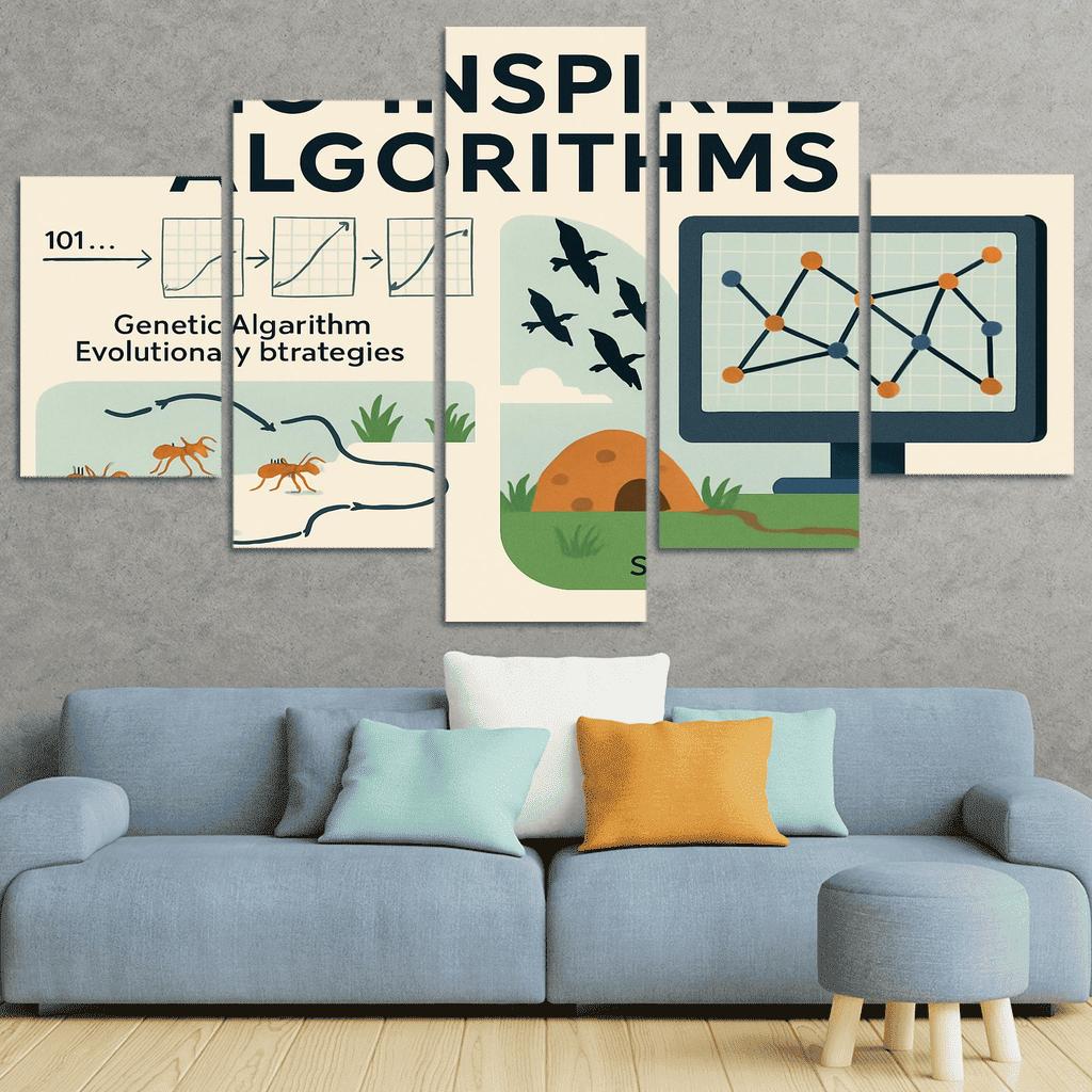 Bio Inspired Algorithms Designing With Evolution Swarms And Ant Colonies premium artwork frames