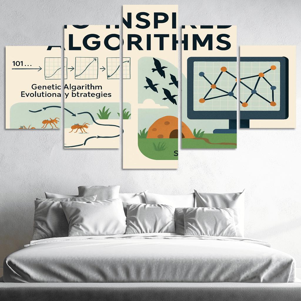 Bio Inspired Algorithms Designing With Evolution Swarms And Ant Colonies premium artwork frames