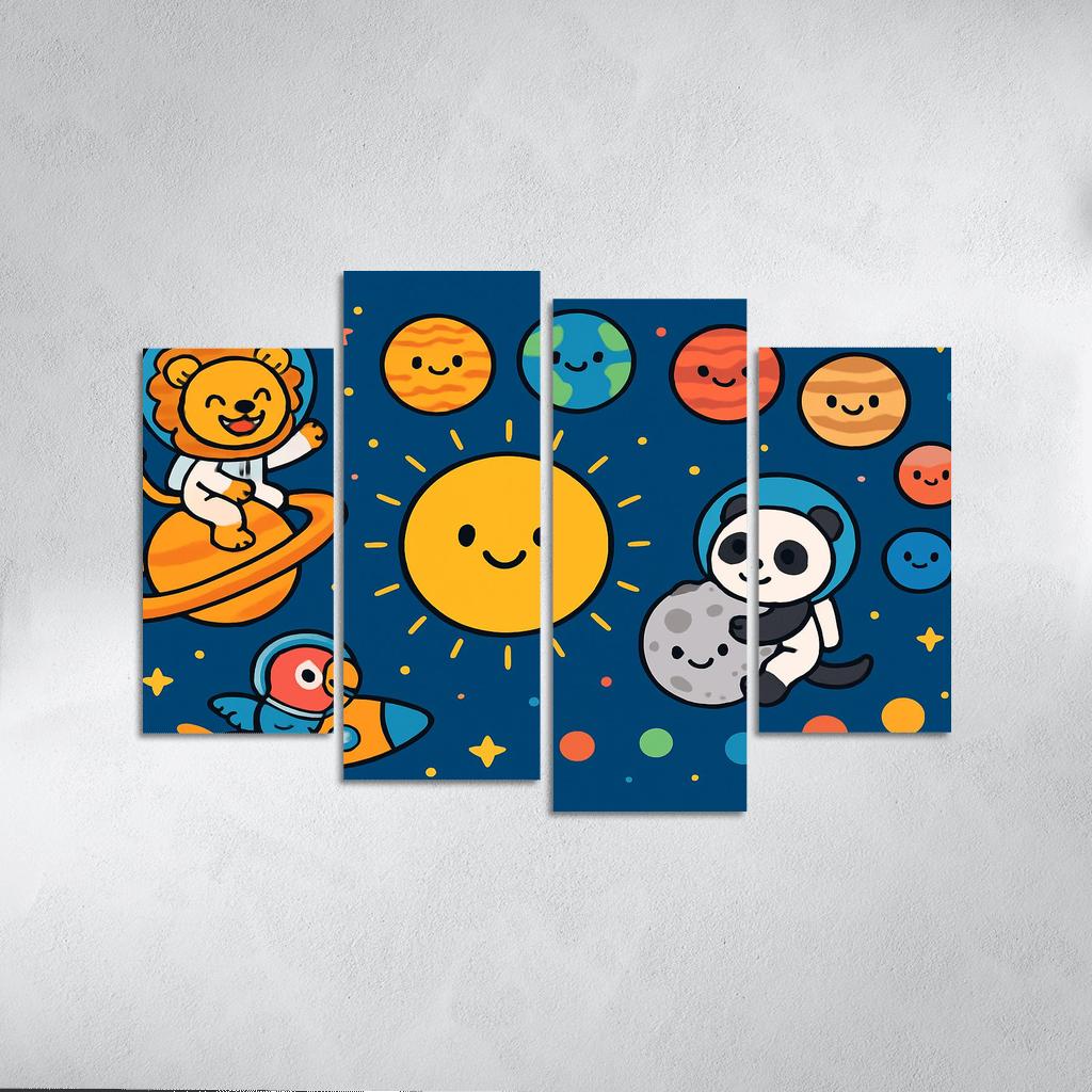 Solar System Safari Parade premium artwork frames