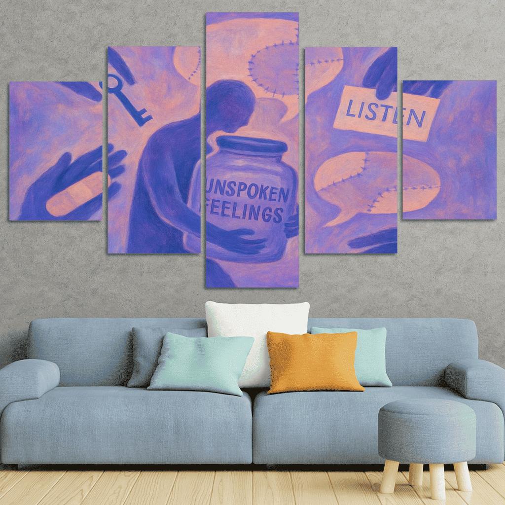 The Quiet Emergency Mental Health And Mutual Care premium artwork frames