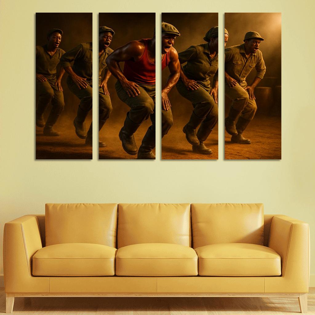 Gumboot Pulse A South African Rhythm Dance Story custom paintings frame