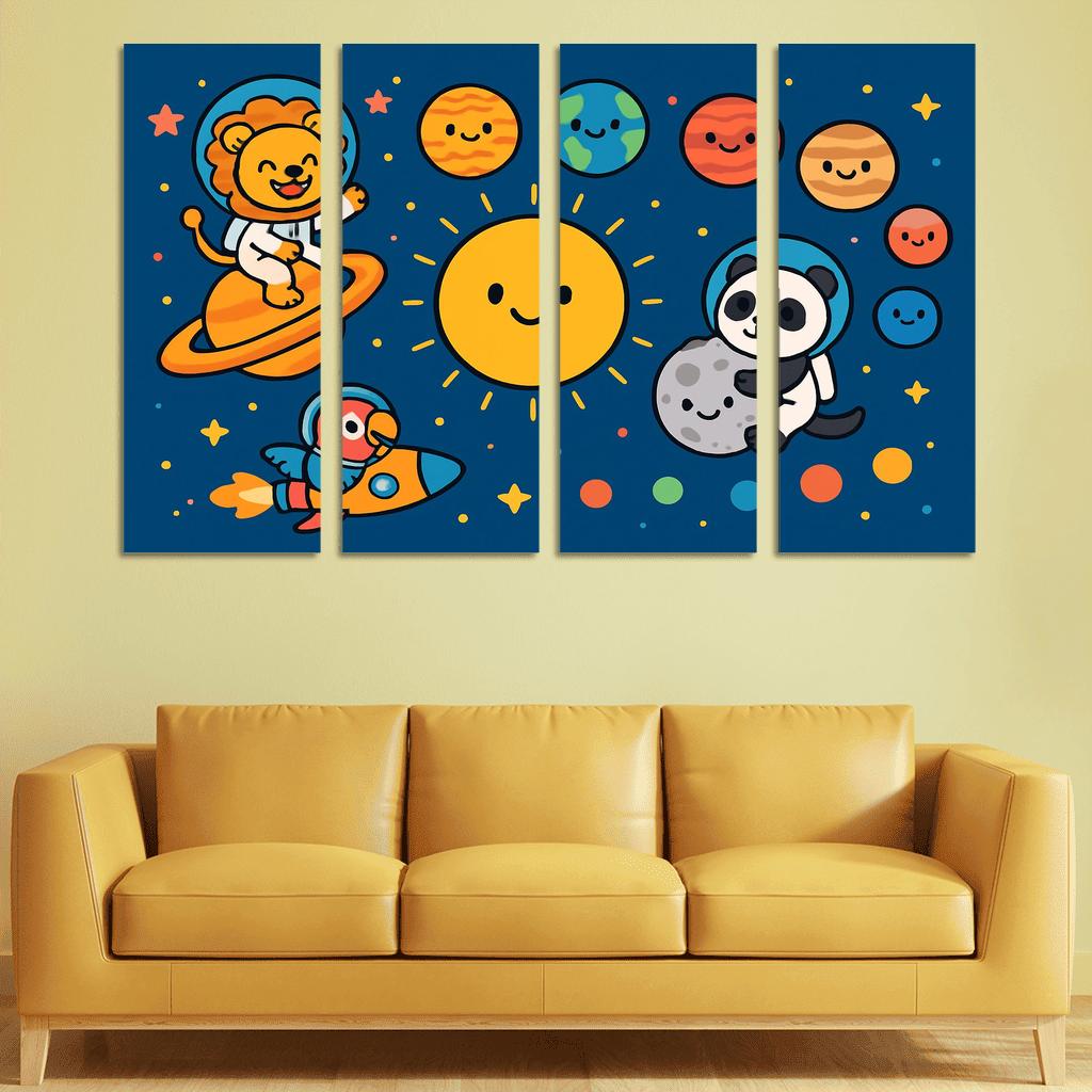 Solar System Safari Parade premium artwork frames