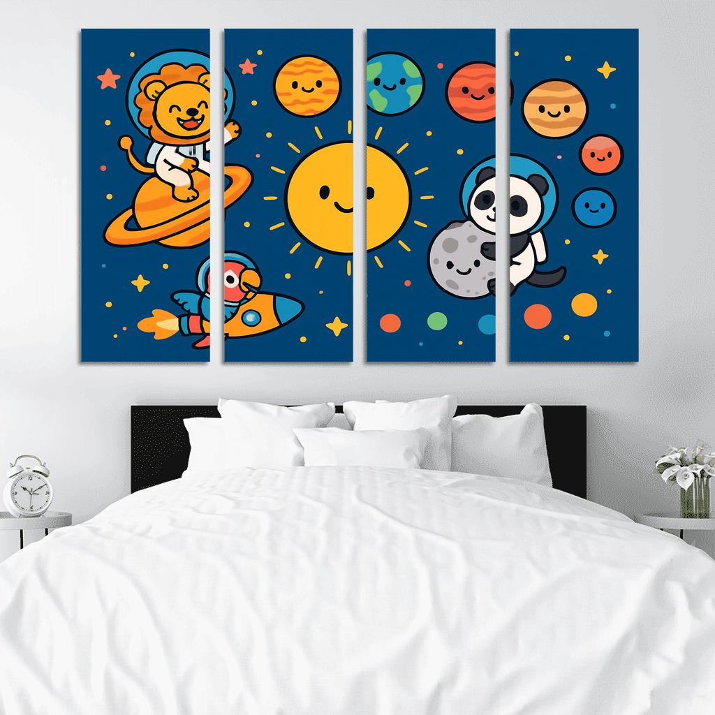 Solar System Safari Parade premium artwork frames