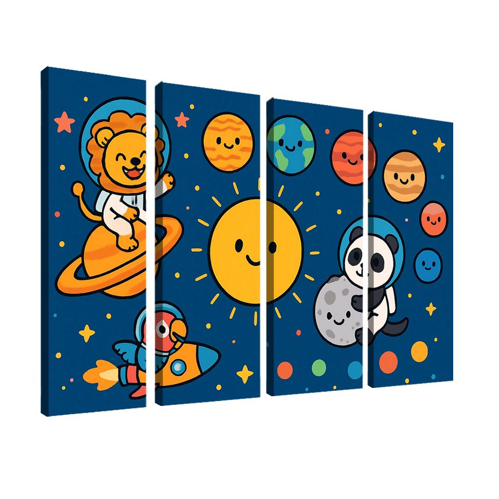 Solar System Safari Parade premium artwork frames
