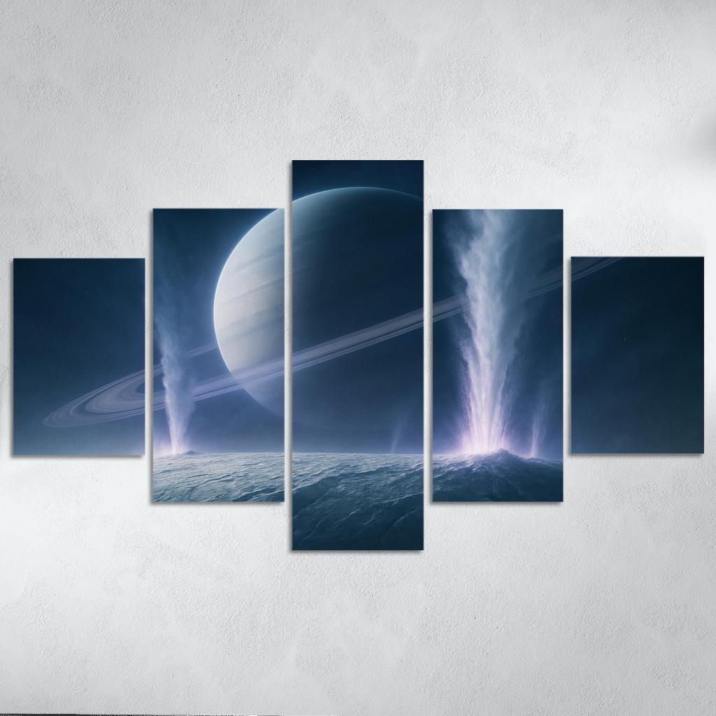 Cryovolcanic Plumes On A Distant Icy Exomoon premium artwork frames