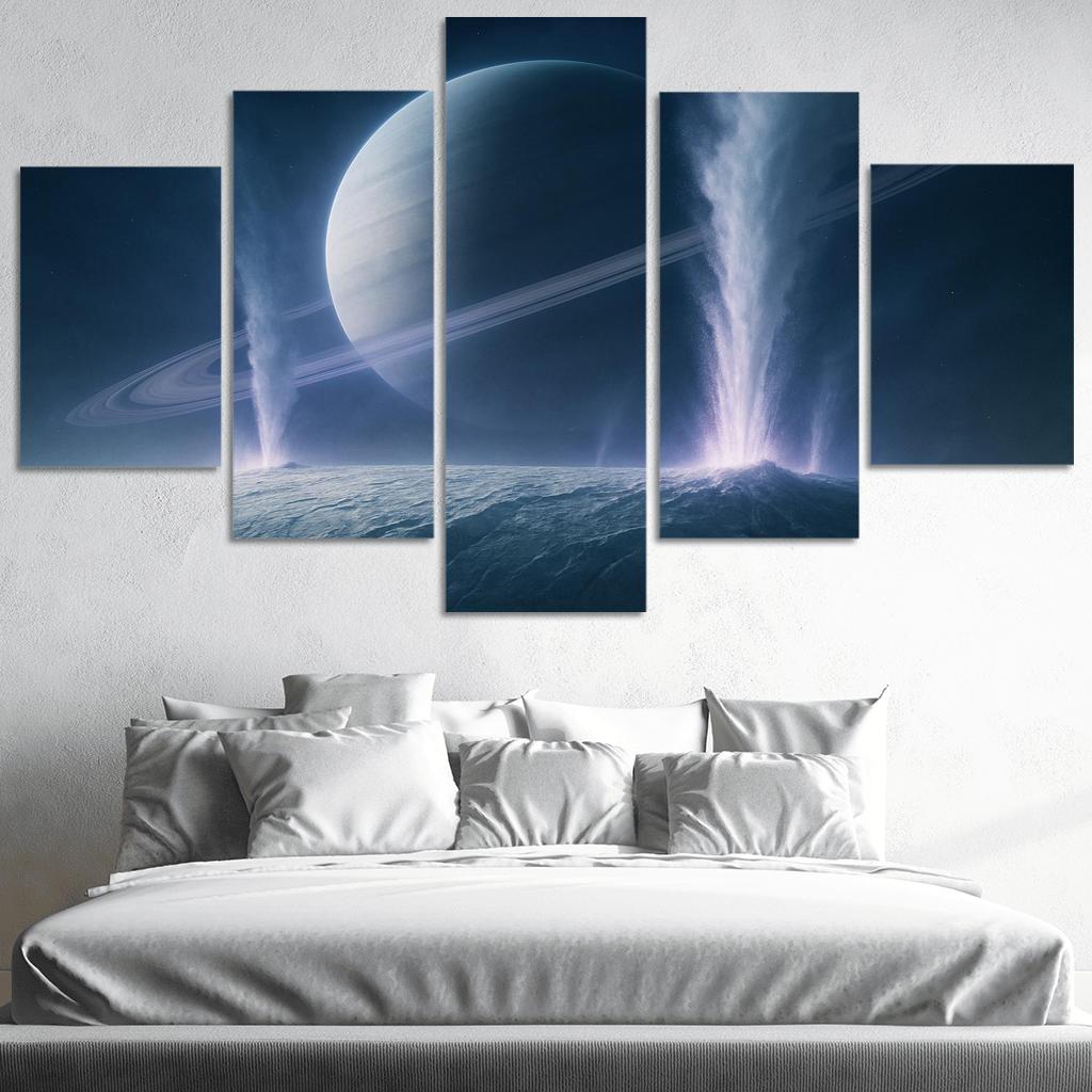Cryovolcanic Plumes On A Distant Icy Exomoon premium artwork frames