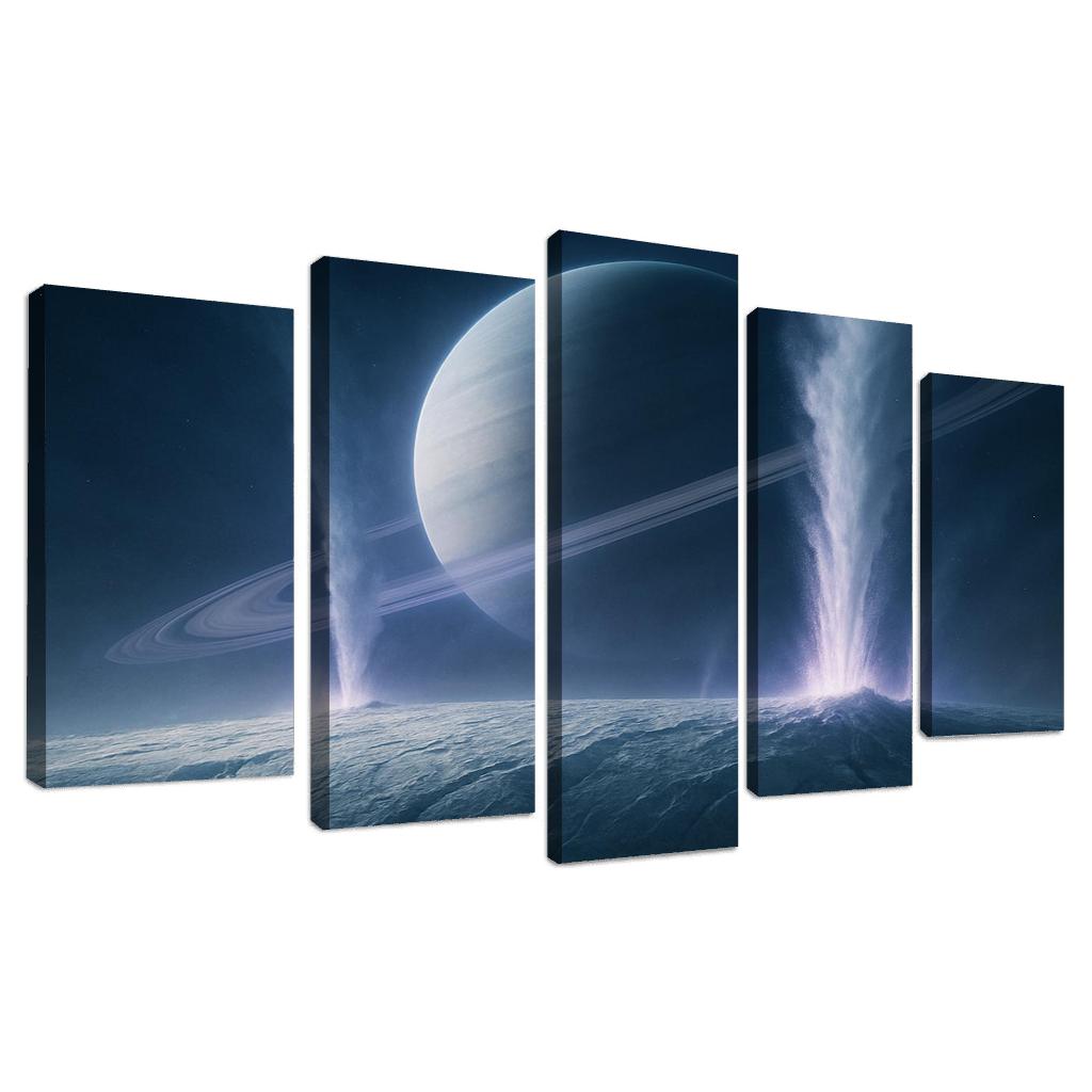 Cryovolcanic Plumes On A Distant Icy Exomoon premium artwork frames