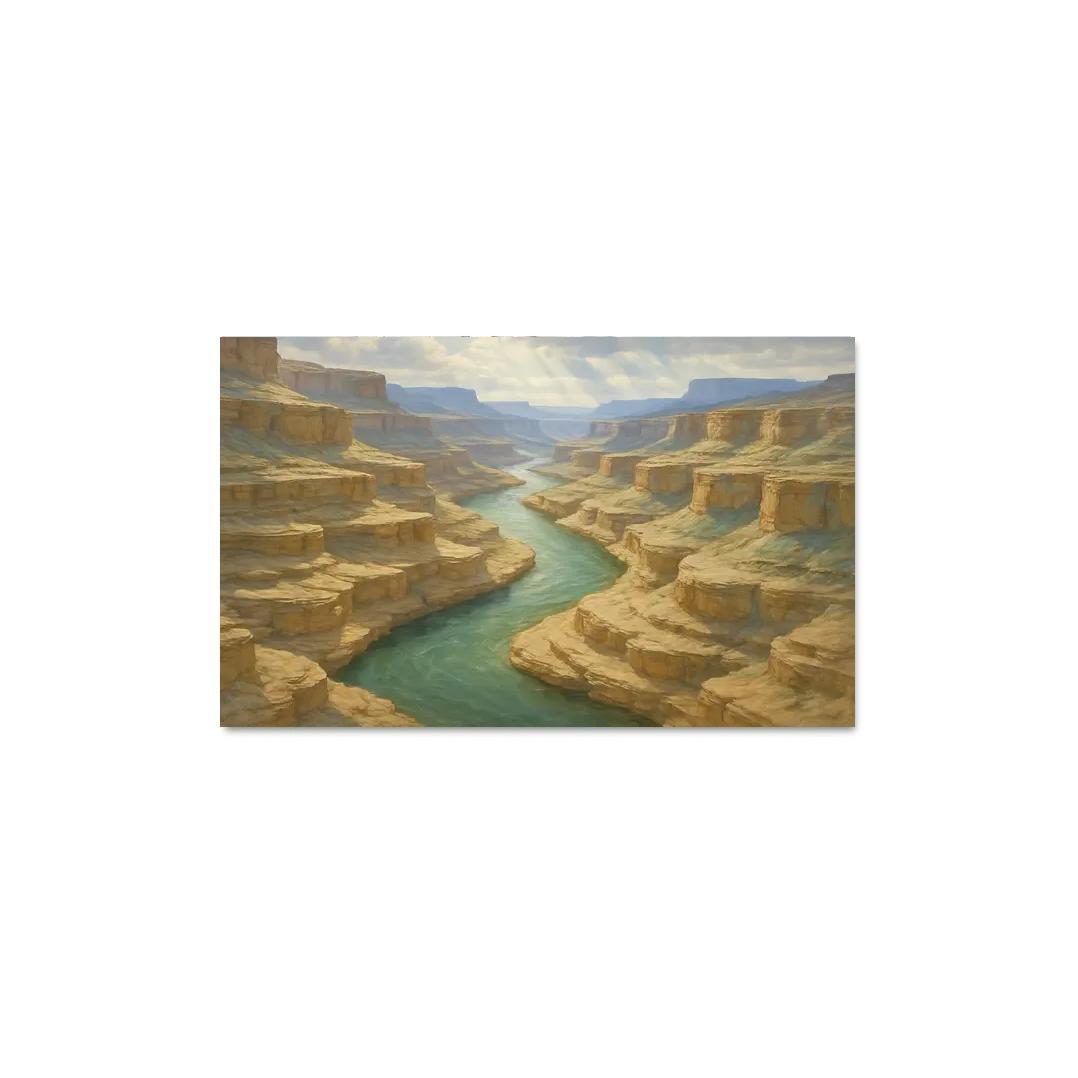 Sunlit Terraces Of The Jade River Canyon abstract paintings frame