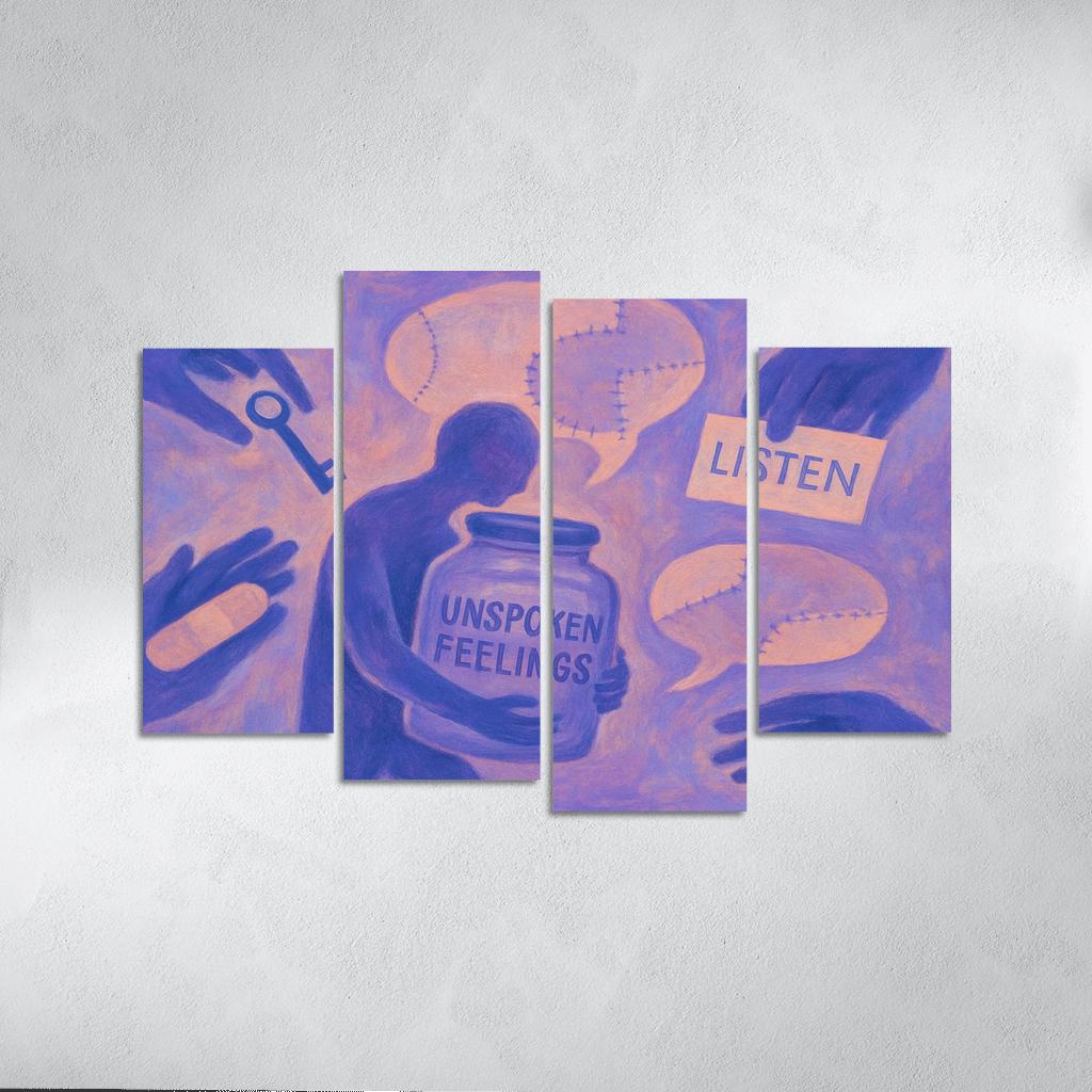 The Quiet Emergency Mental Health And Mutual Care premium artwork frames