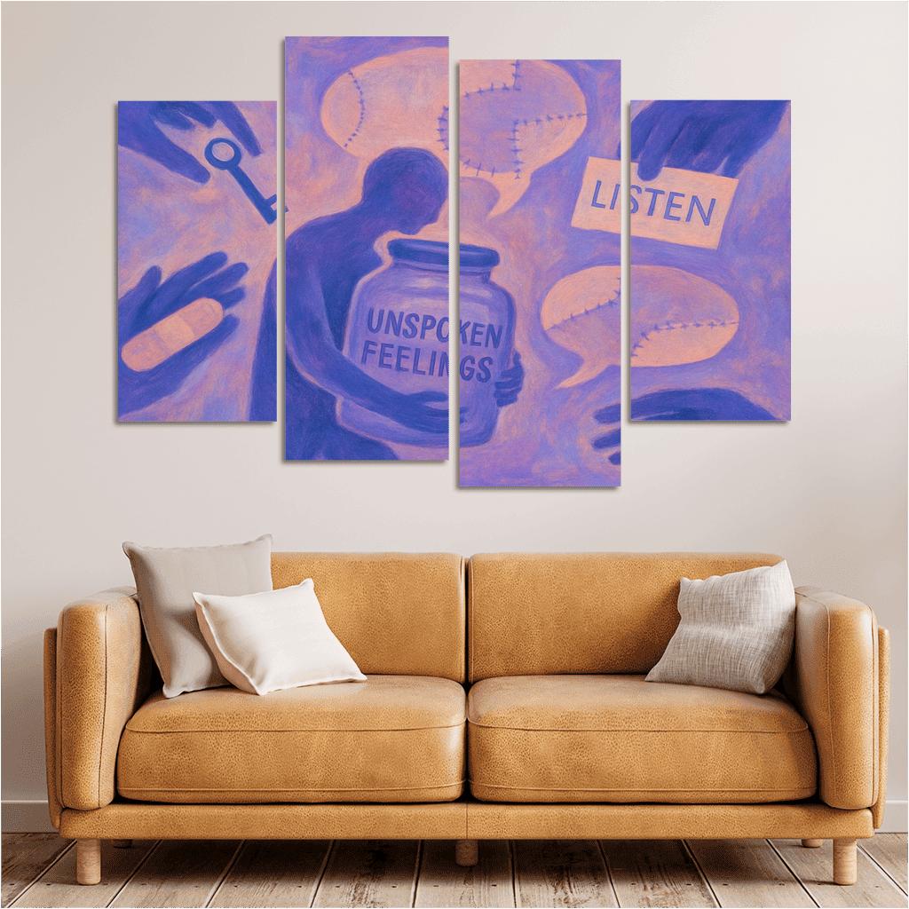 The Quiet Emergency Mental Health And Mutual Care premium artwork frames