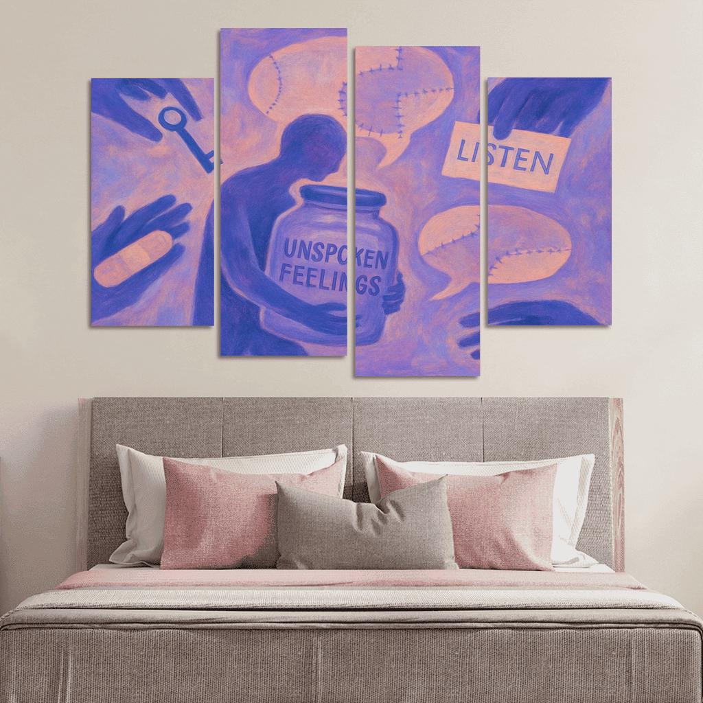 The Quiet Emergency Mental Health And Mutual Care premium artwork frames