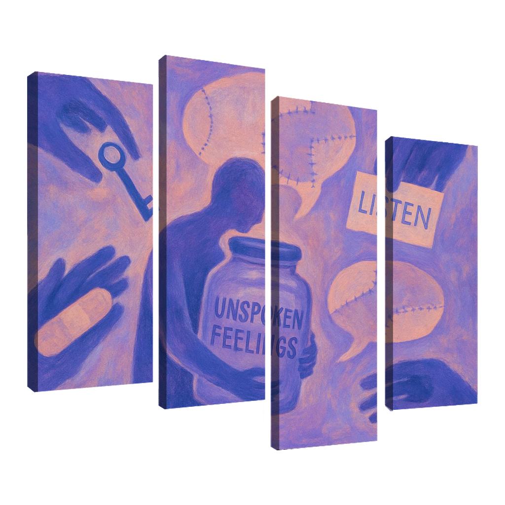 The Quiet Emergency Mental Health And Mutual Care premium artwork frames