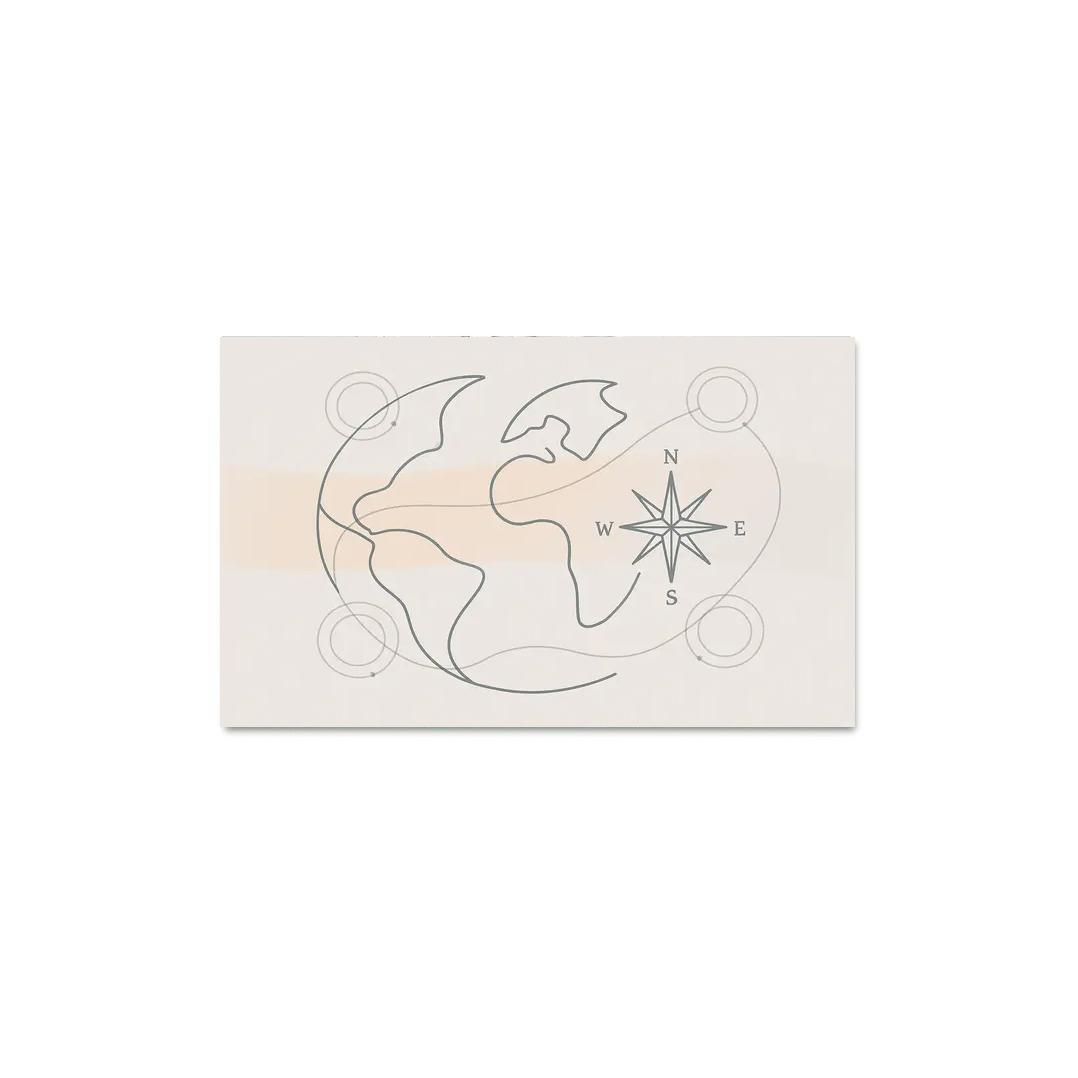 Passport Windrose Drift canvas paintings frame