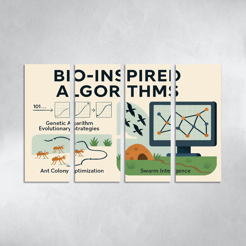 Bio Inspired Algorithms Designing With Evolution Swarms And Ant Colonies premium artwork frames