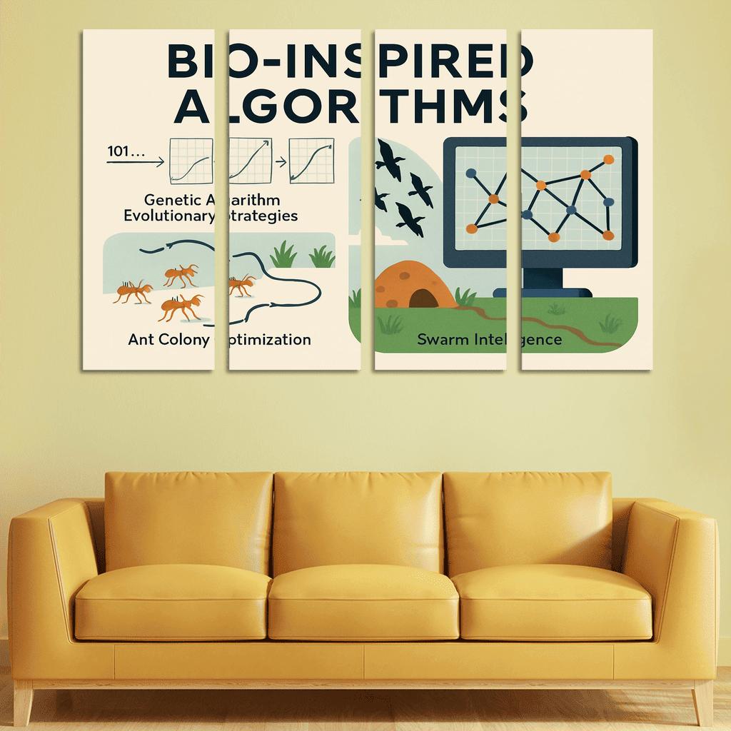 Bio Inspired Algorithms Designing With Evolution Swarms And Ant Colonies premium artwork frames