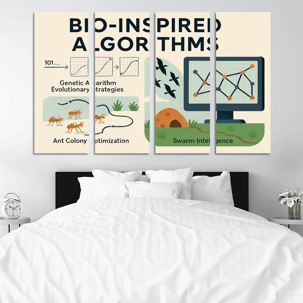 Bio Inspired Algorithms Designing With Evolution Swarms And Ant Colonies premium artwork frames