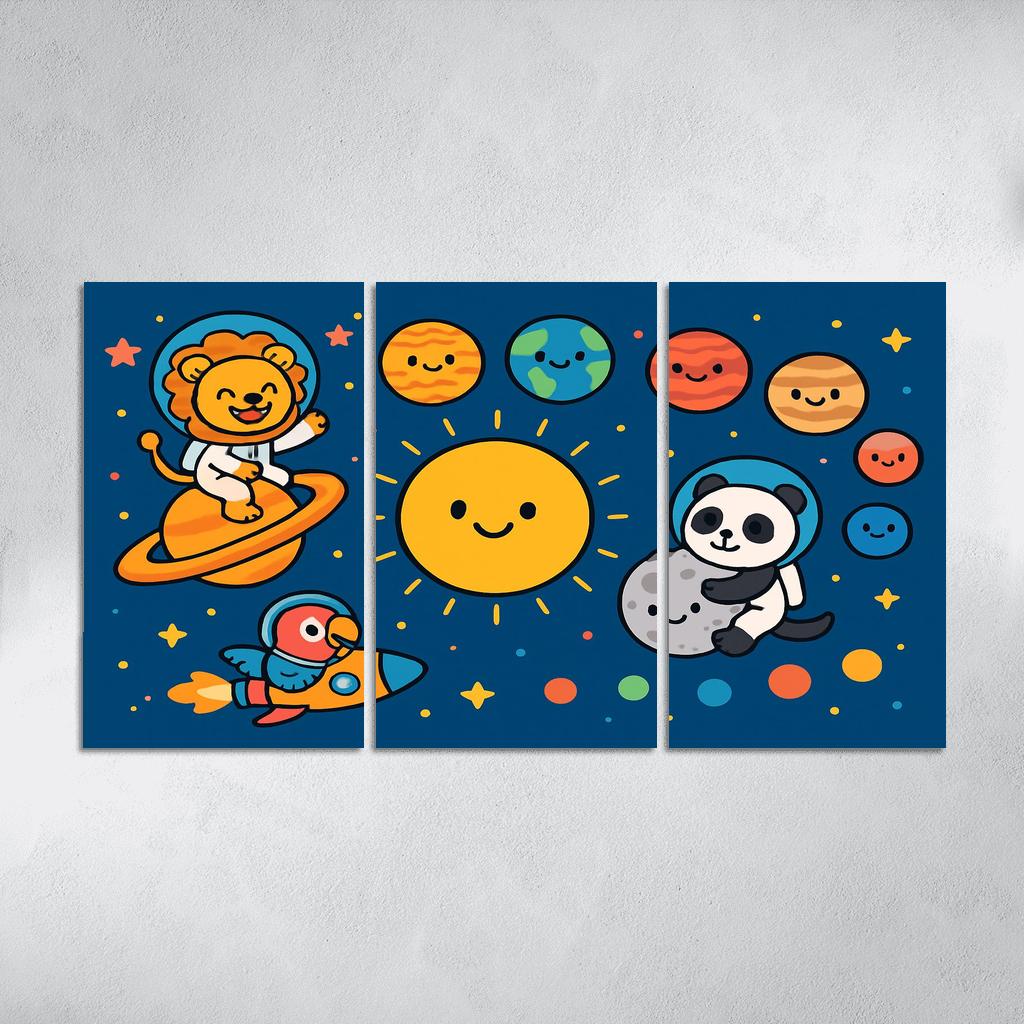Solar System Safari Parade premium artwork frames