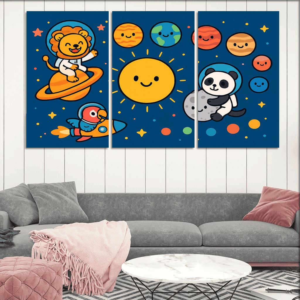Solar System Safari Parade premium artwork frames