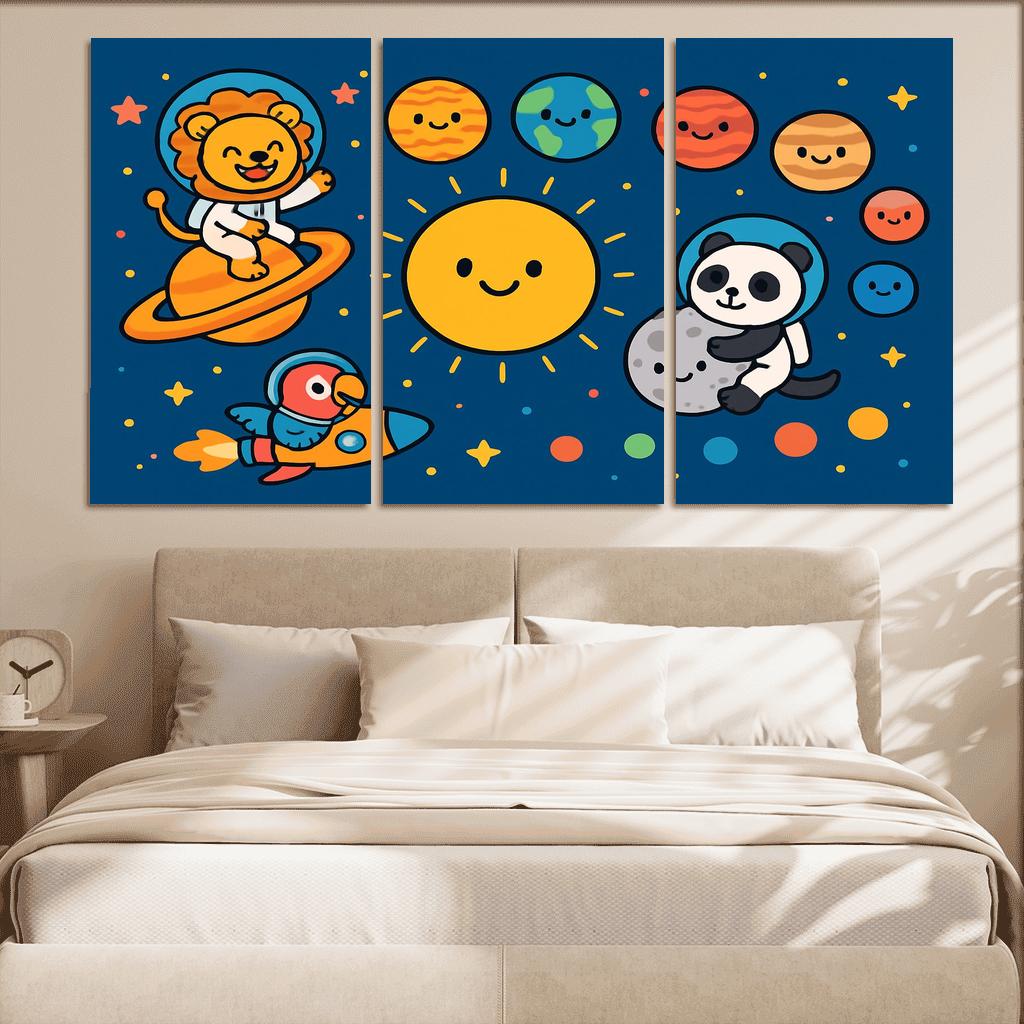 Solar System Safari Parade premium artwork frames