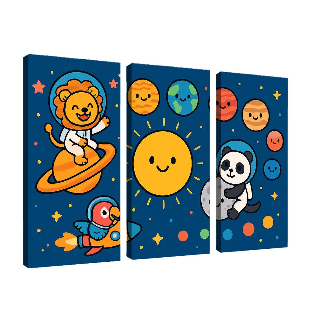 Solar System Safari Parade premium artwork frames