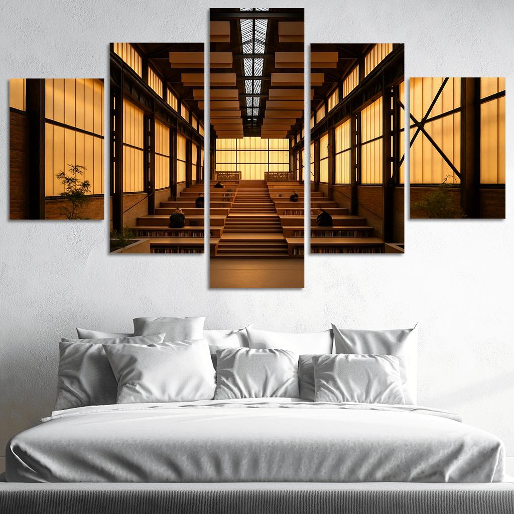 Adaptive Reuse Lantern Library Hall modern paintings frame