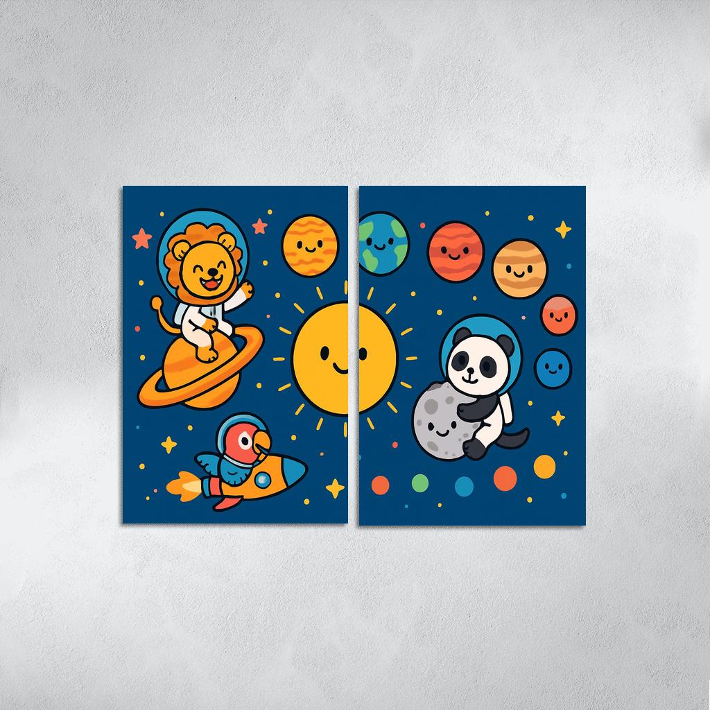 Solar System Safari Parade premium artwork frames