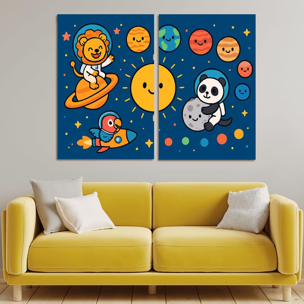 Solar System Safari Parade premium artwork frames