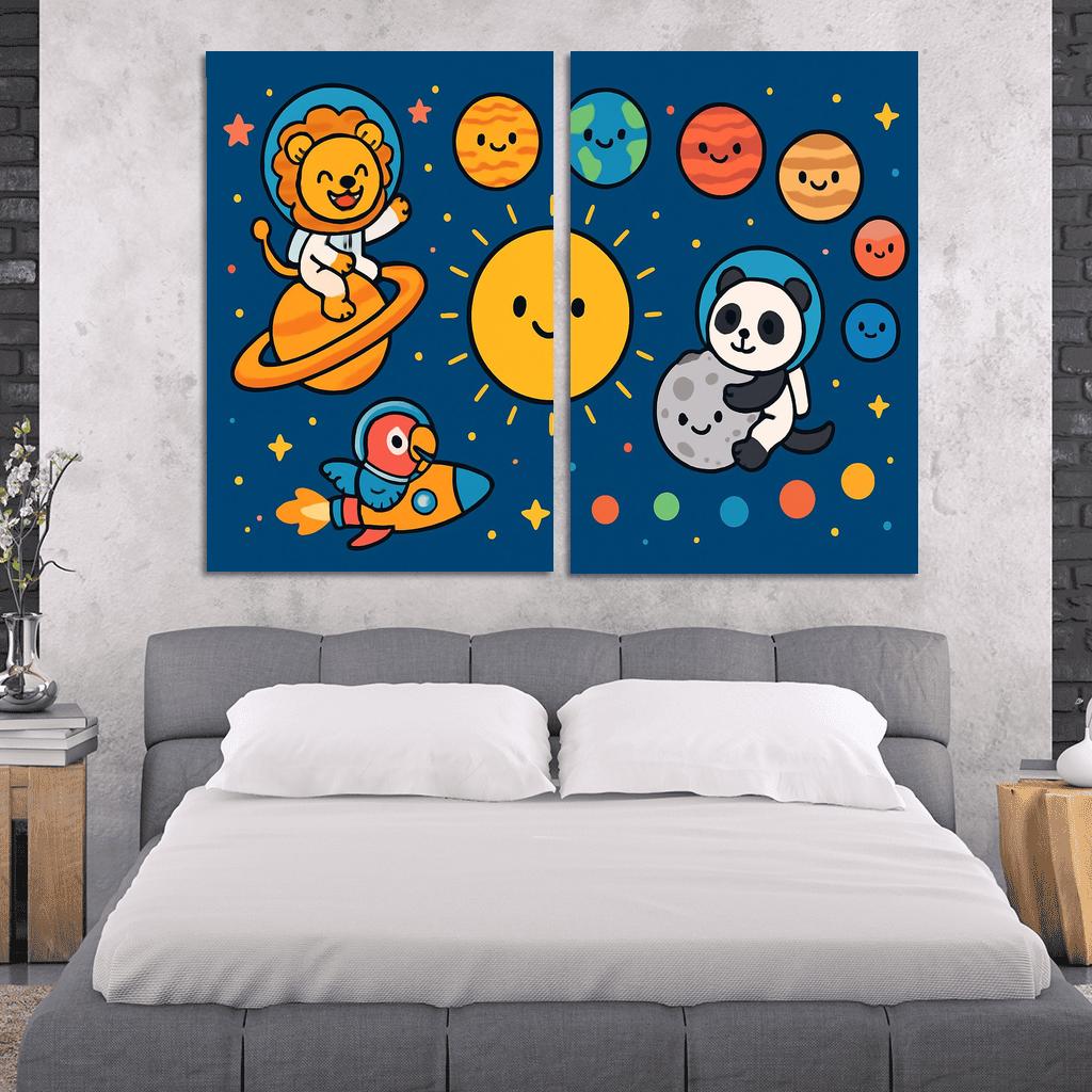 Solar System Safari Parade premium artwork frames