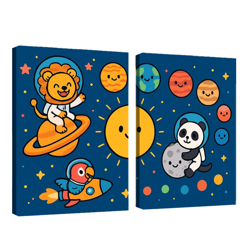 Solar System Safari Parade premium artwork frames