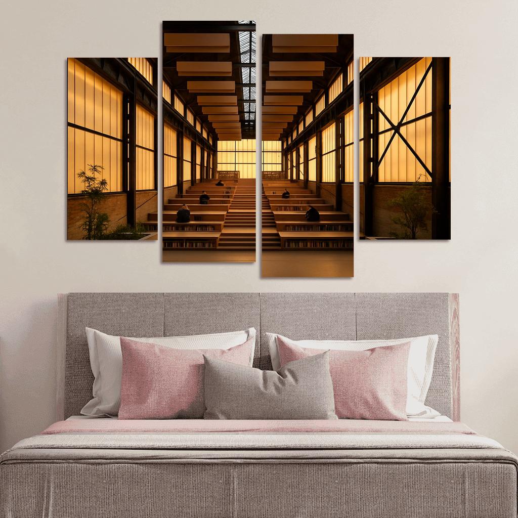 Adaptive Reuse Lantern Library Hall modern paintings frame