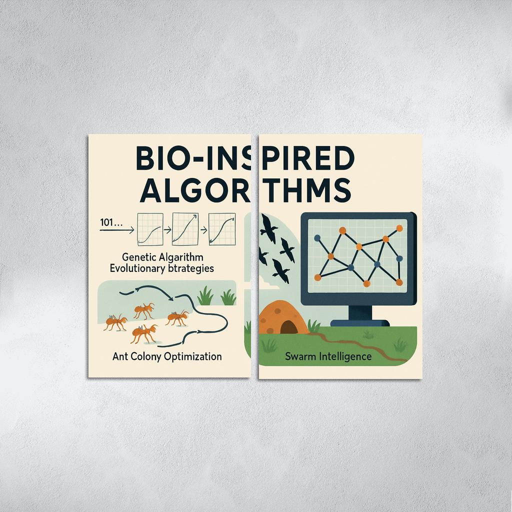 Bio Inspired Algorithms Designing With Evolution Swarms And Ant Colonies premium artwork frames