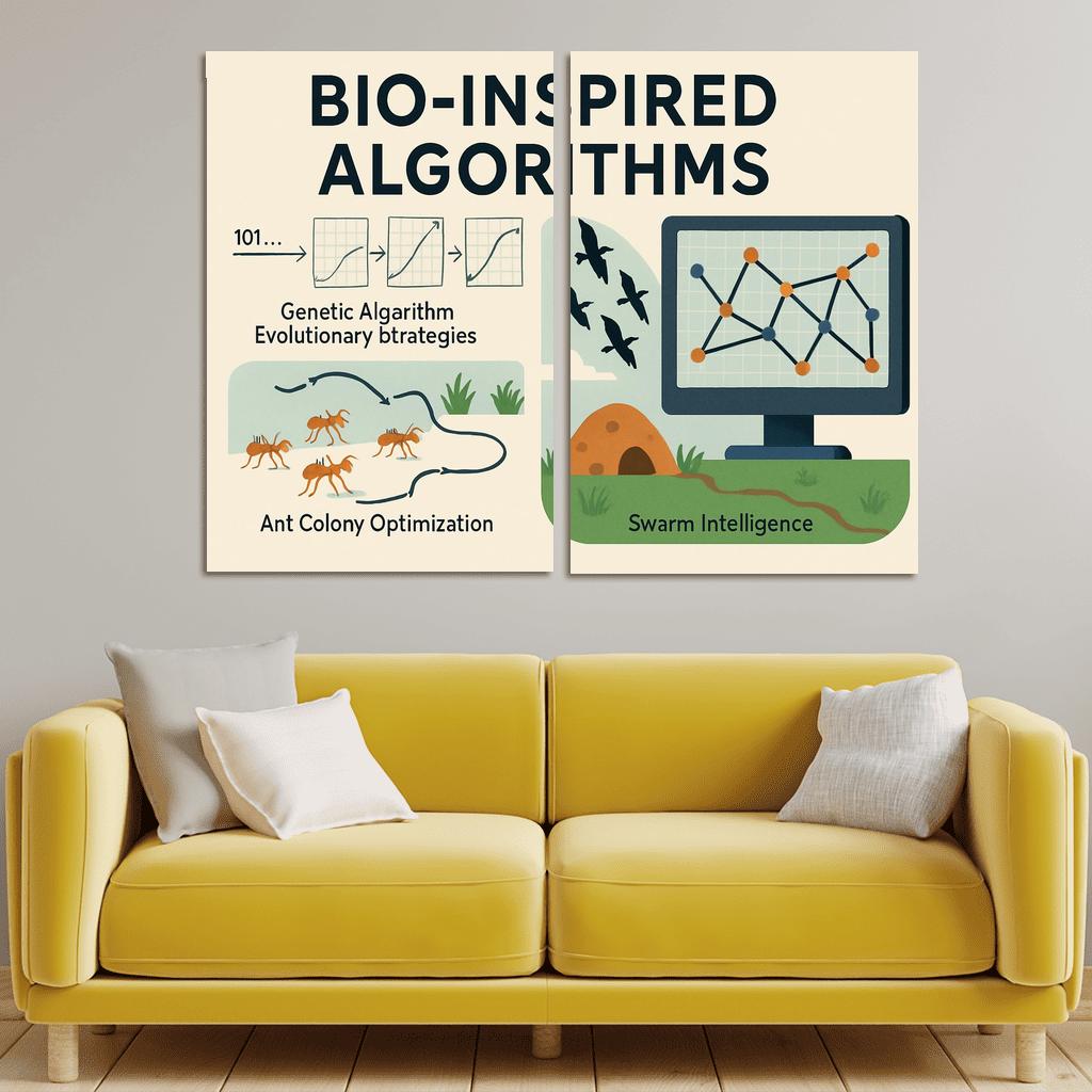 Bio Inspired Algorithms Designing With Evolution Swarms And Ant Colonies premium artwork frames