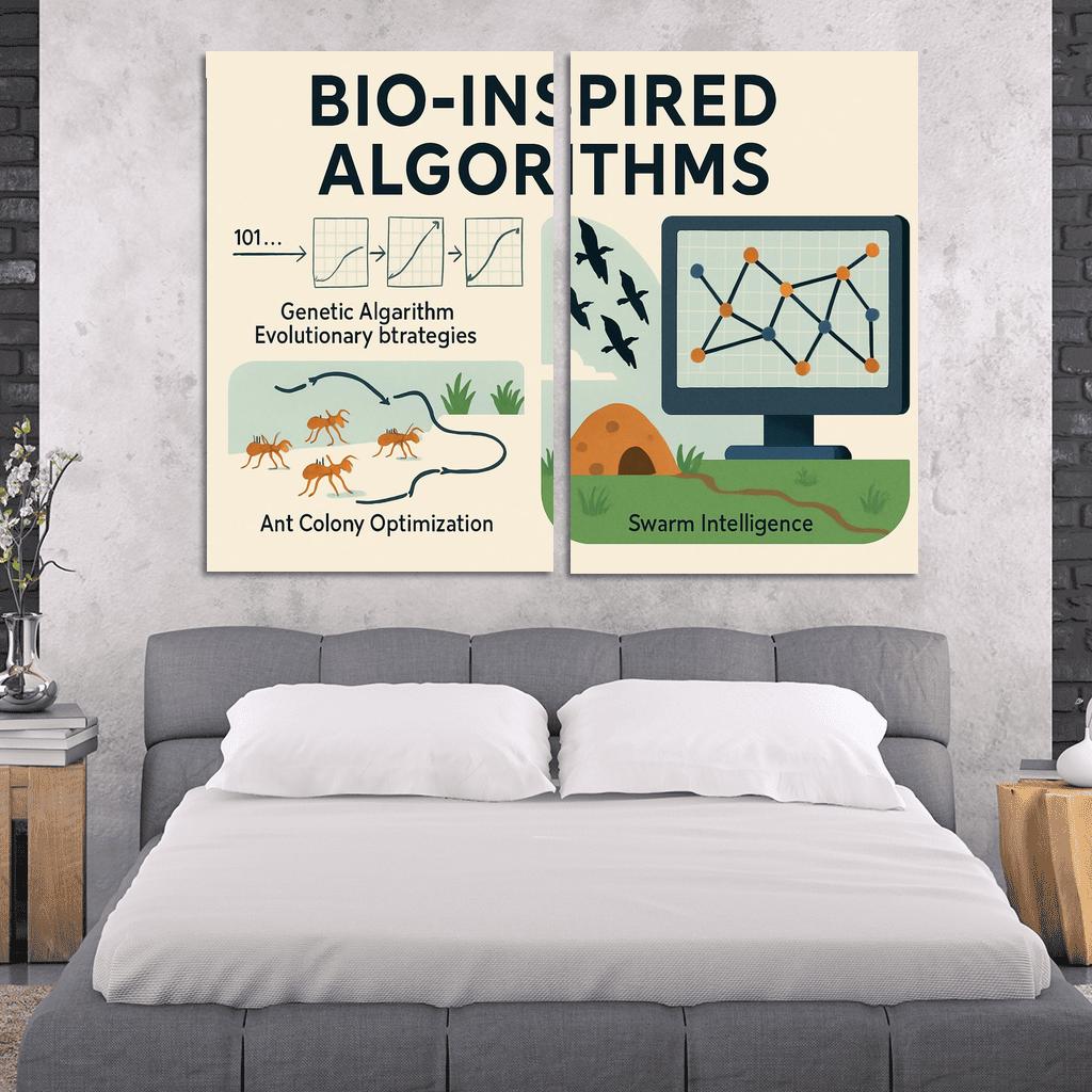 Bio Inspired Algorithms Designing With Evolution Swarms And Ant Colonies premium artwork frames