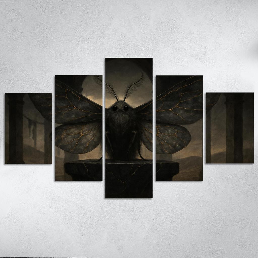 The Ashglass Oracle Moth modern paintings frame