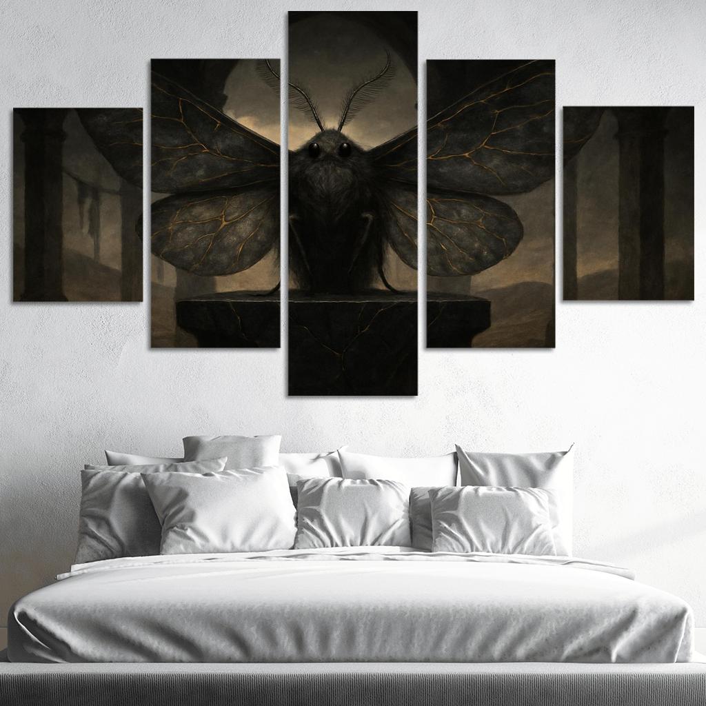 The Ashglass Oracle Moth modern paintings frame