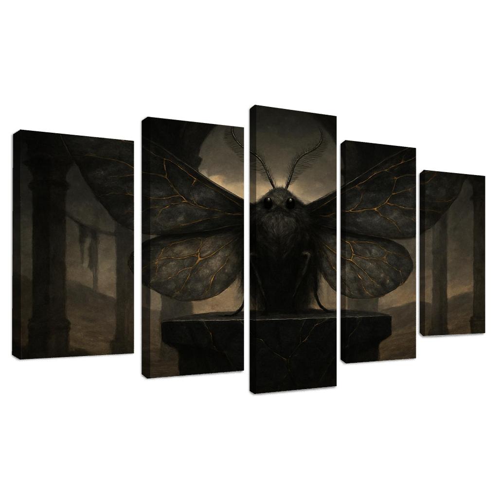 The Ashglass Oracle Moth modern paintings frame
